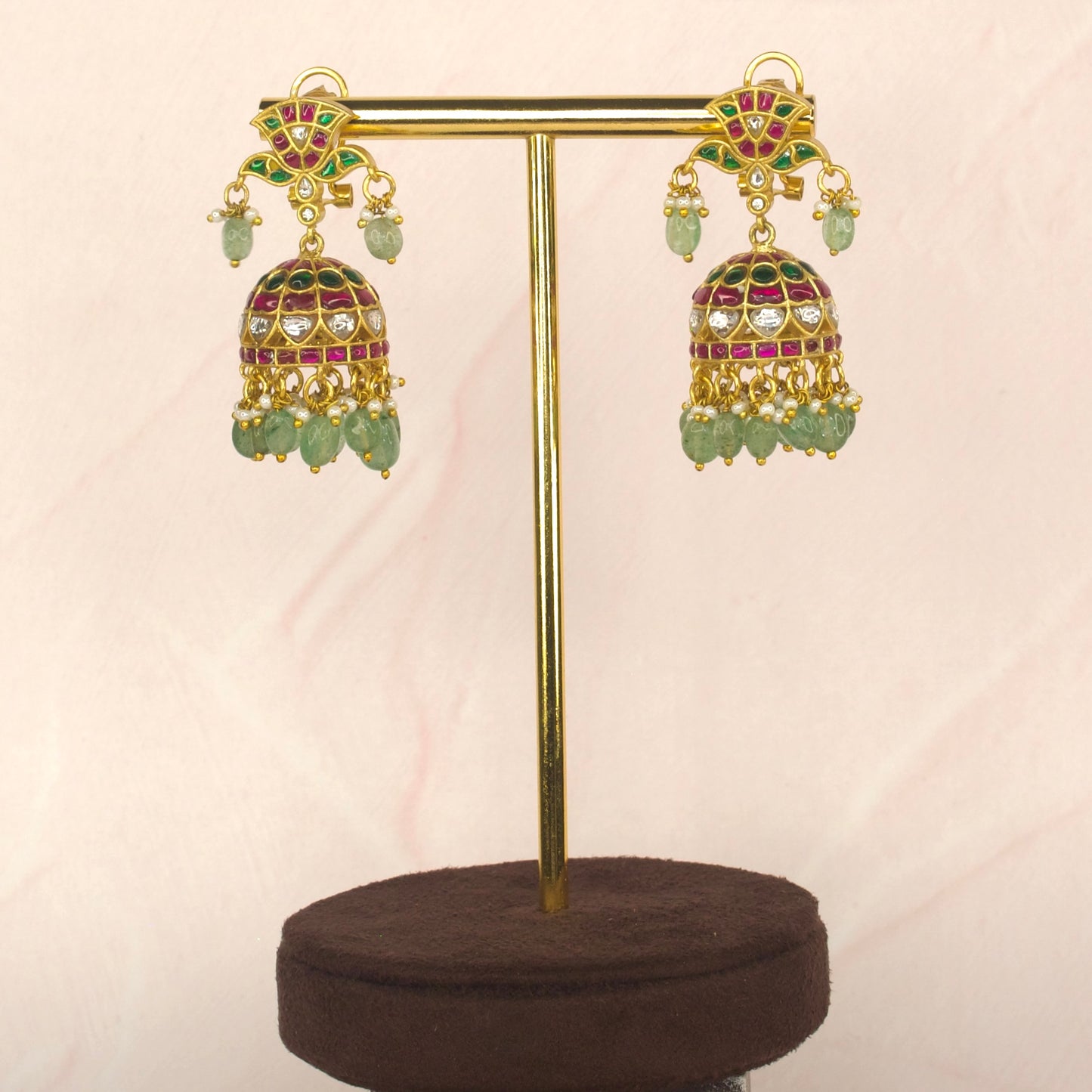 Regal Arch Jadau Kundan Jhumkas