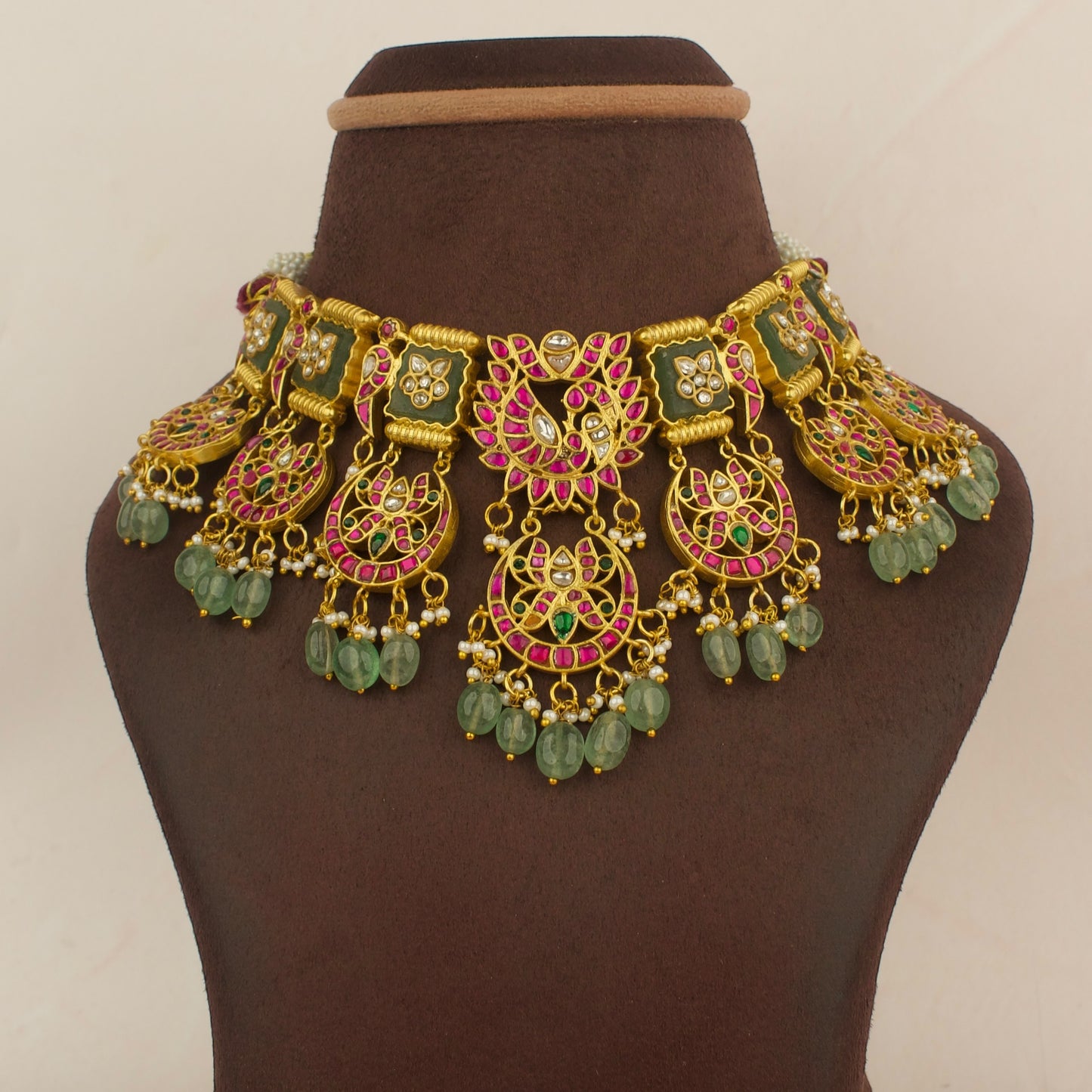 Bridal Peacock Design Jadau Kundan Choker