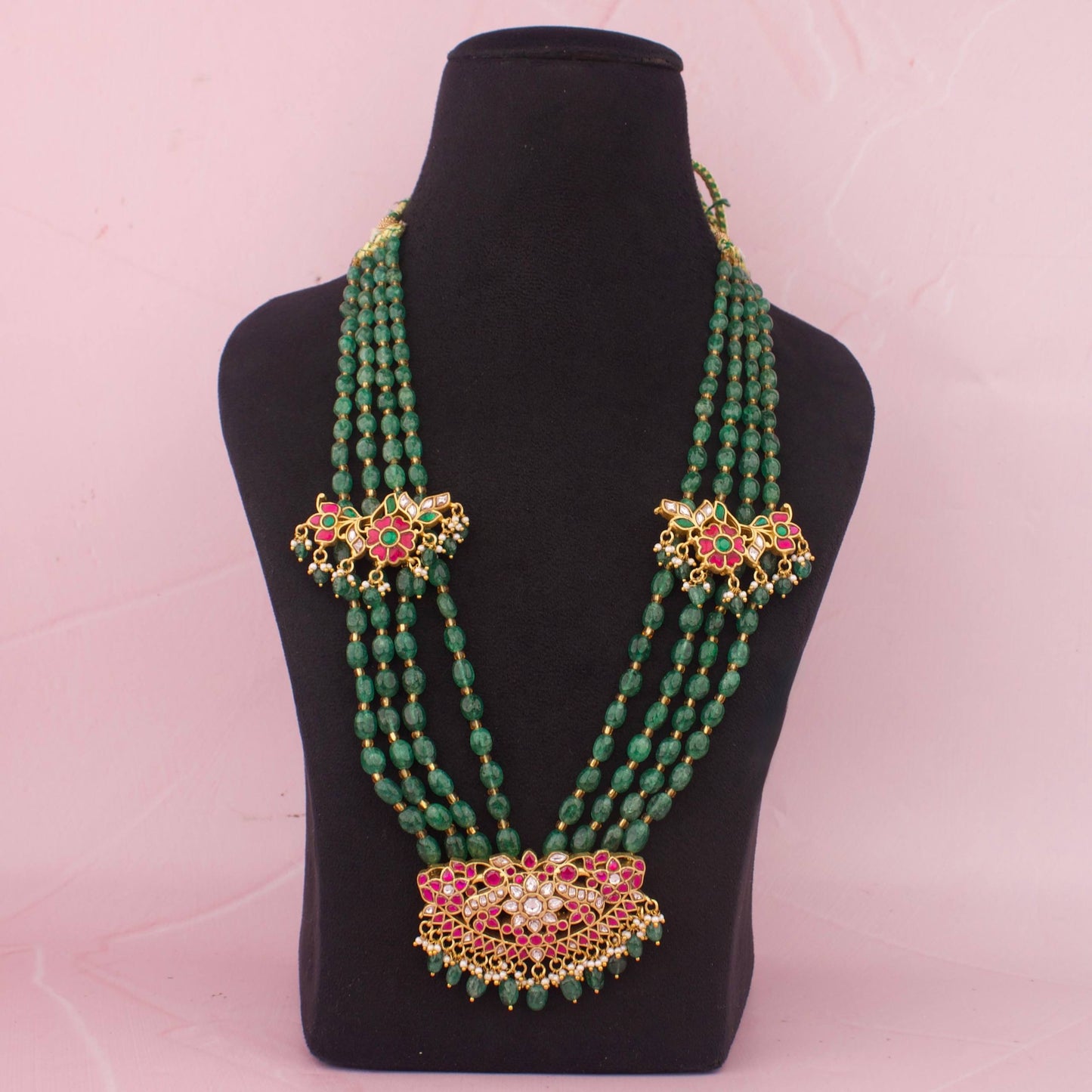 Bridal Wear Jadau Kundan Beads Mala