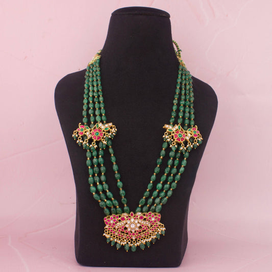 Bridal Wear Jadau Kundan Beads Mala