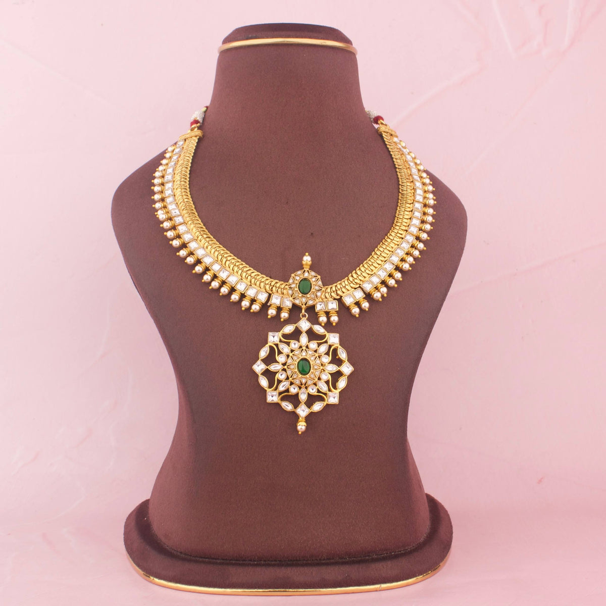 Designer Jalebi Necklace With Matching Earrings
