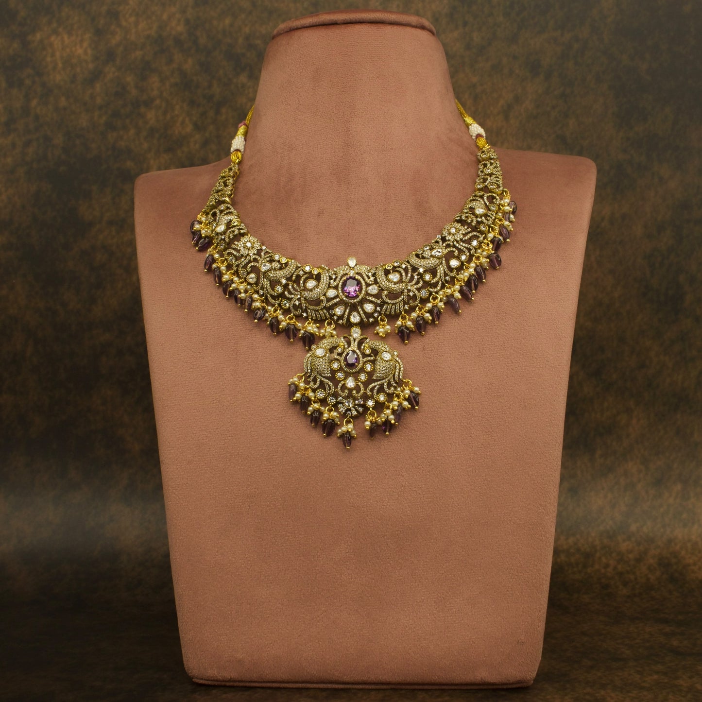 Victorian Polki Radiance Short Necklace Set