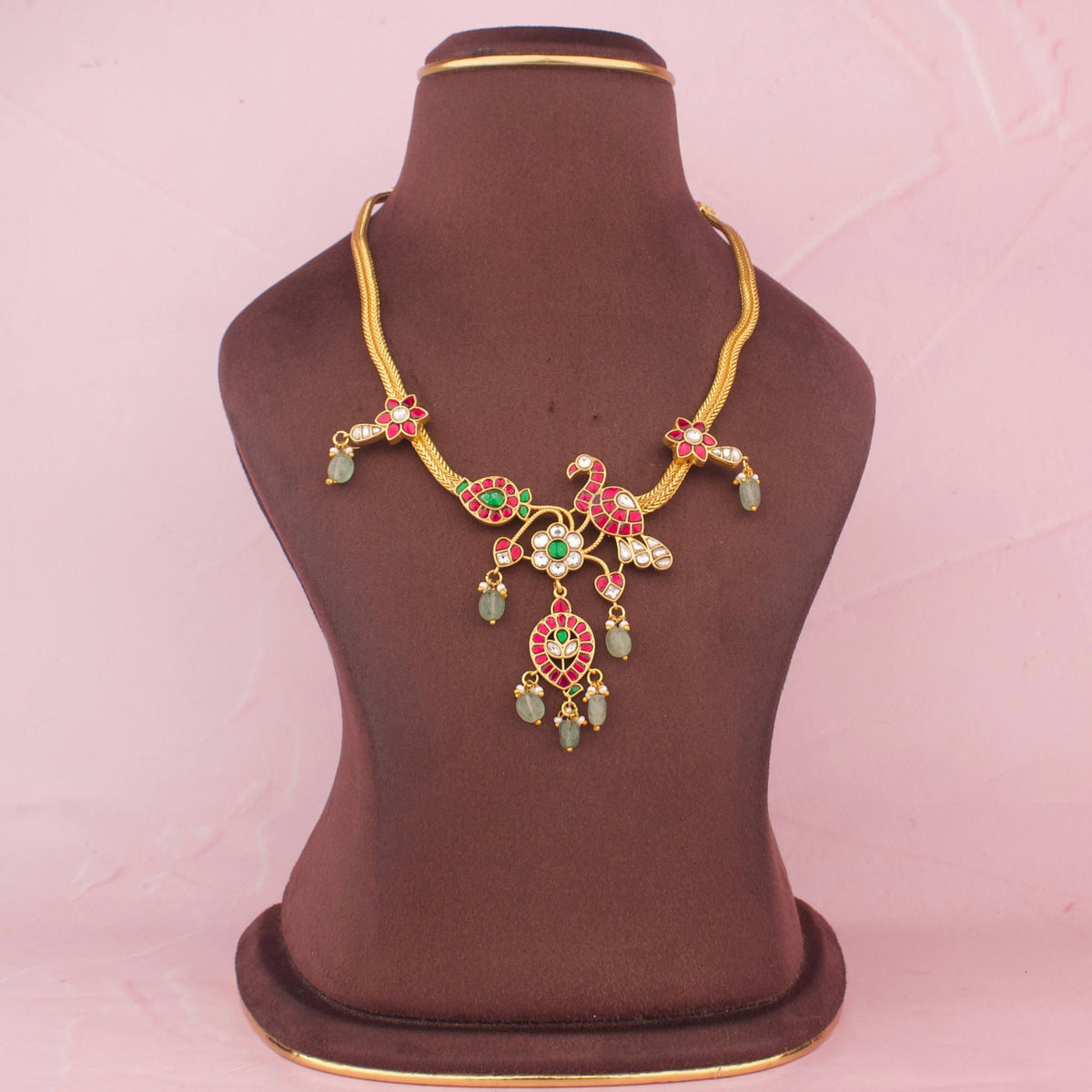 Unique 	Jadau Kundan Nantad Necklace