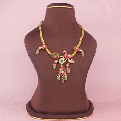 Unique 	Jadau Kundan Nantad Necklace