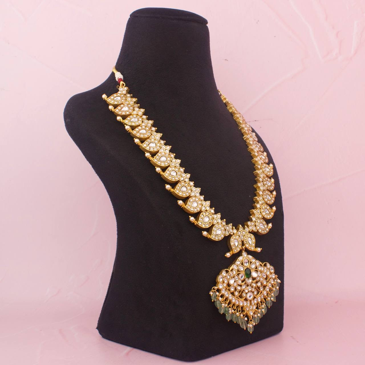Traditional Reversible 2 in 1 Jadau Kundan Mango Mala