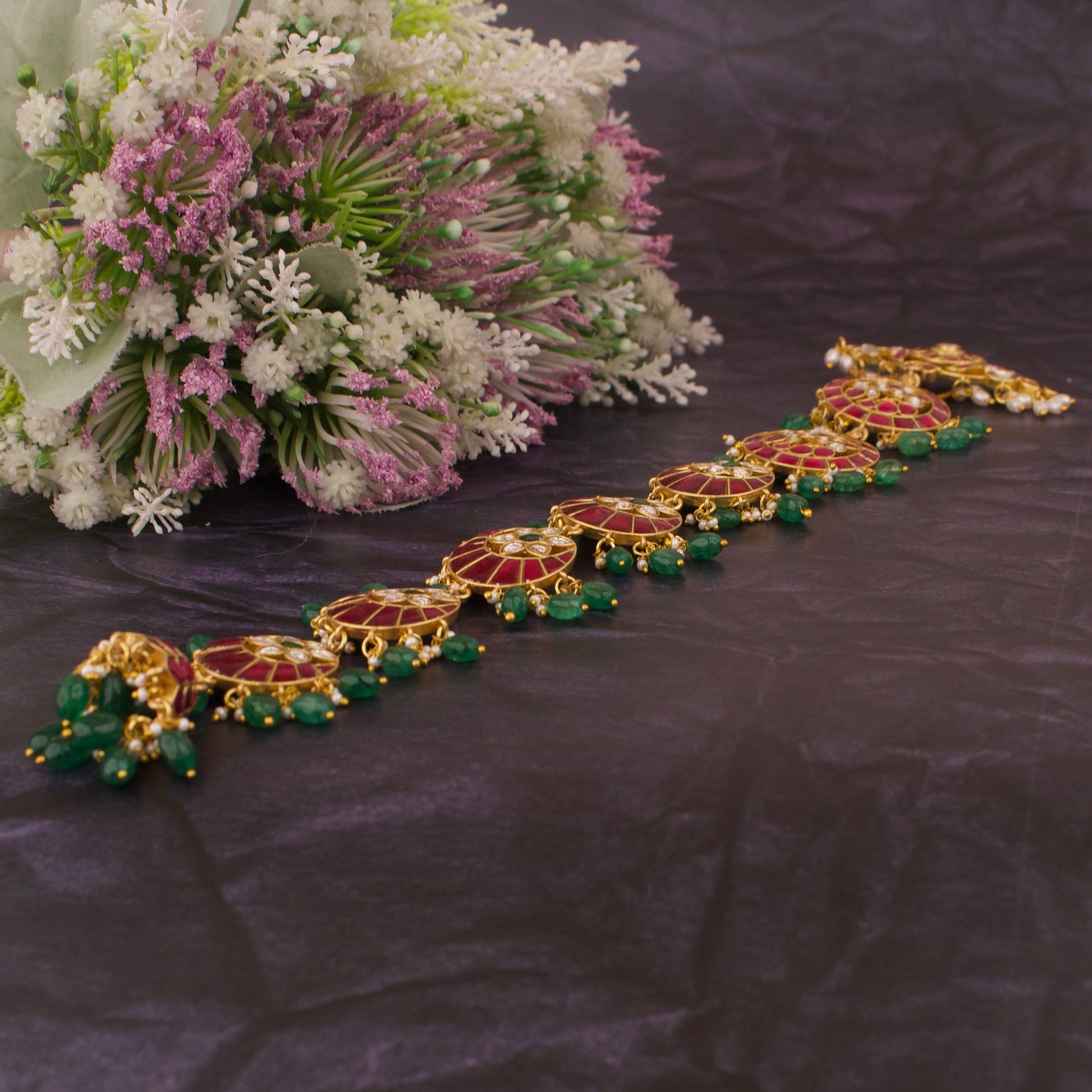 Bridal Jadau Kundan Jada Hair Pin - Bride Accessories