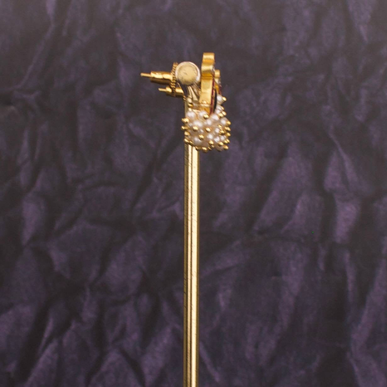 Cute Jadau Kundan Studs With Pearl Bunch