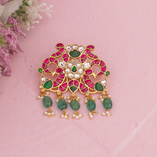 Unique Peacock Structure Jadau Kundan Pendant