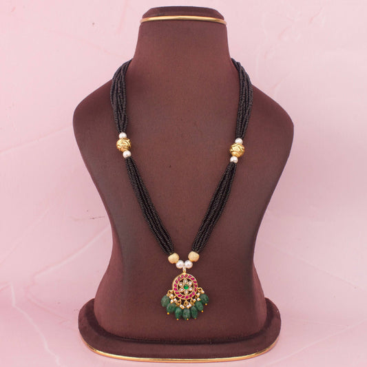 Traditional Jadau Kundan Beads Necklace