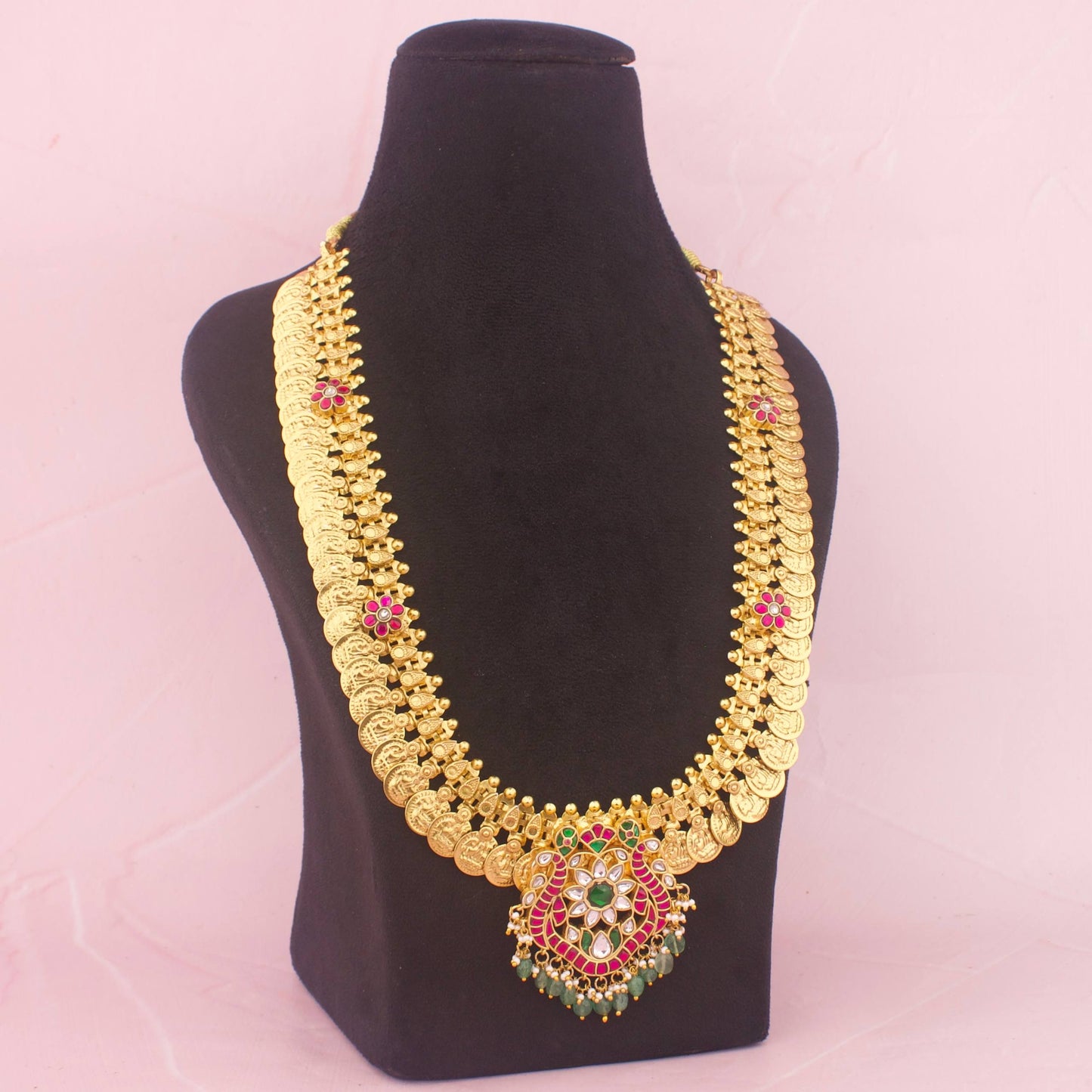 Heritage Coin Necklace With Jadau Kundan Pendant