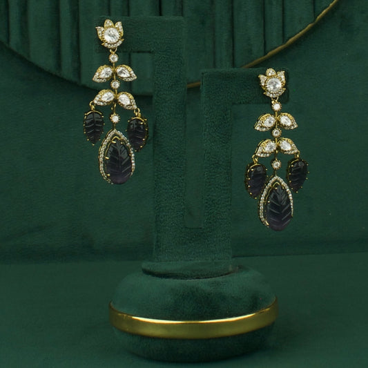 Exquisite Polki Mehandi Victorian Chand Bali Earings