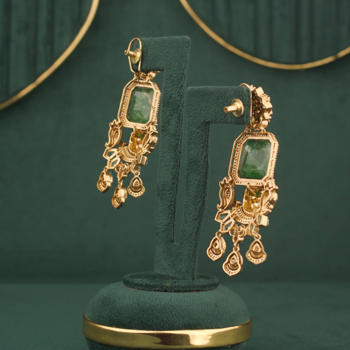 Shree Venkateshwara Jadau Kundan Necklace Set With Earrings