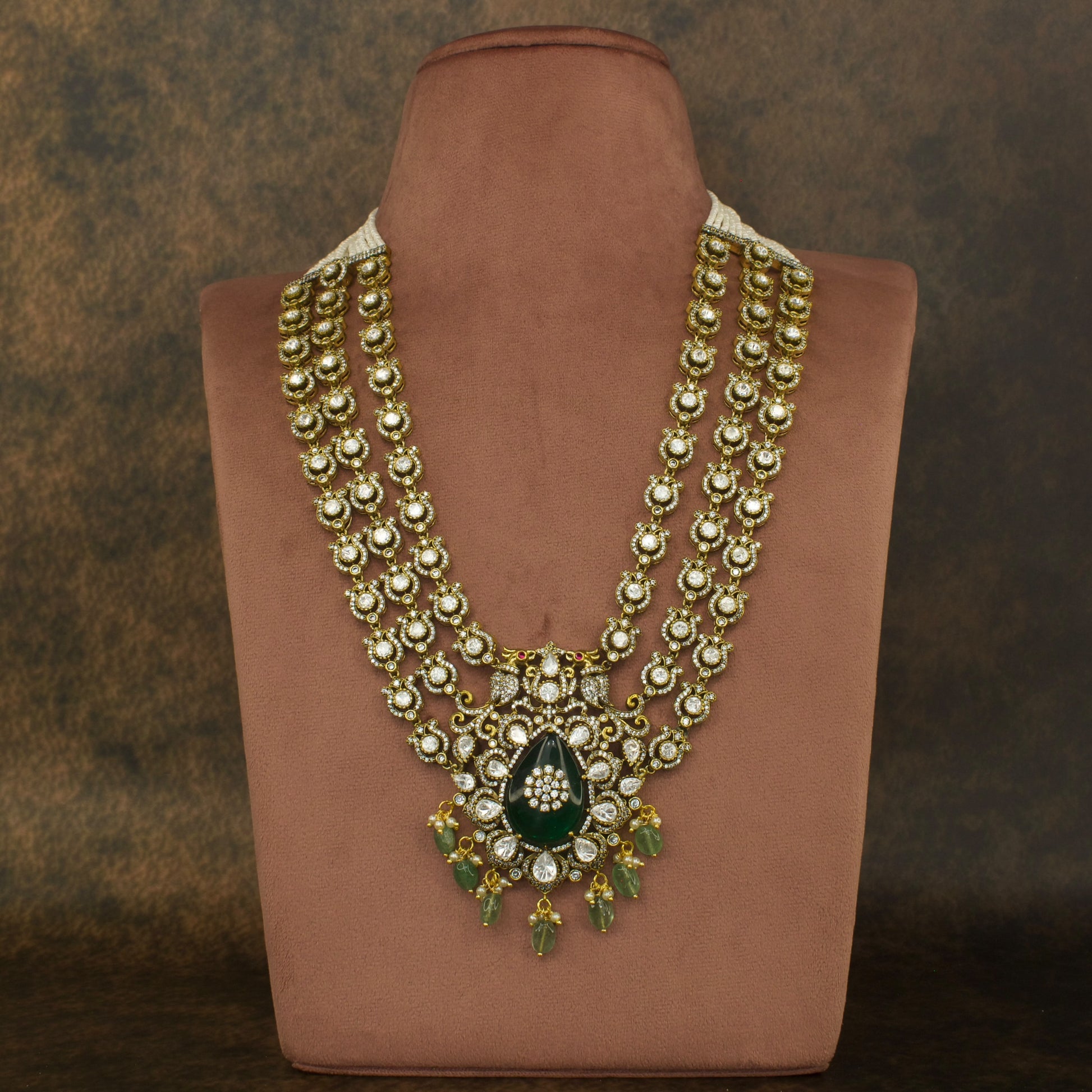 Royal Grandeur: Victorian Necklace Set with Earrings and Maang Tikka with High quality Victorian finish