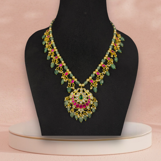 Elite Jadau Kundan Beads Necklace
