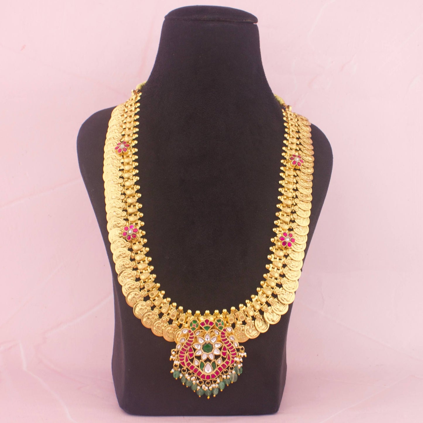 Heritage Coin Necklace With Jadau Kundan Pendant