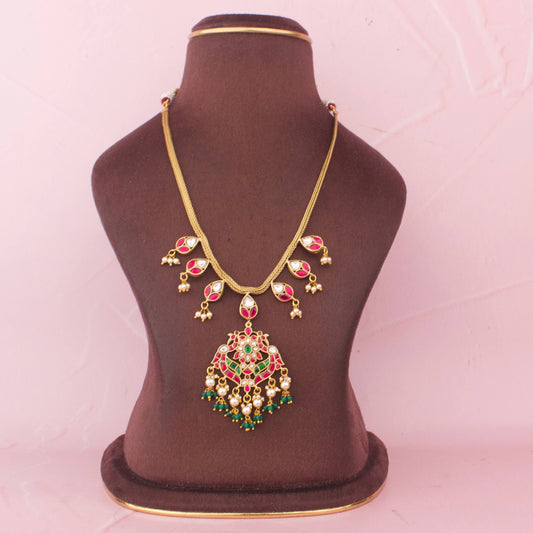 Elegant Jadau kundan Nantad Chain Necklace