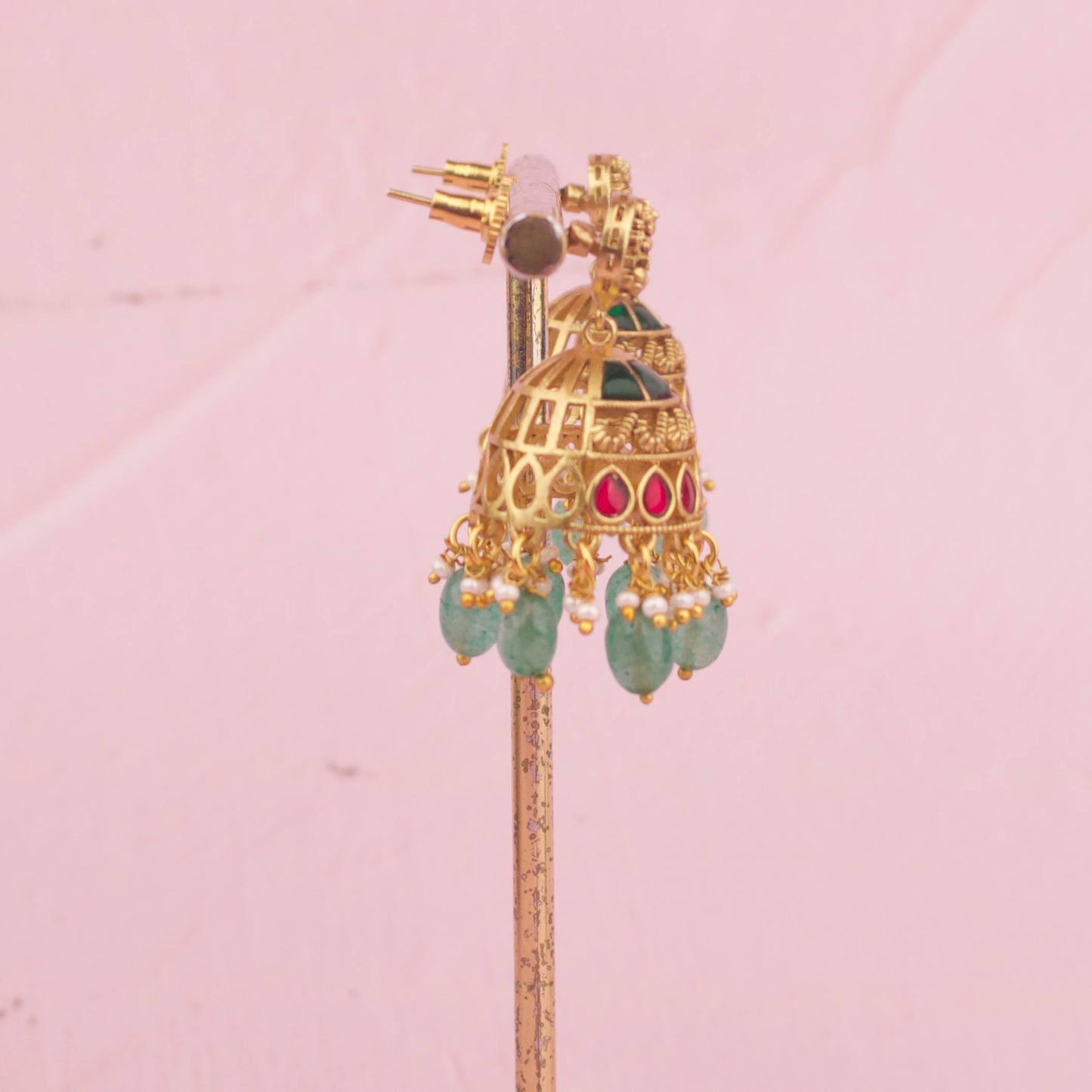 Divine Lakshmi Devi Jadau Kundan Pendant Set