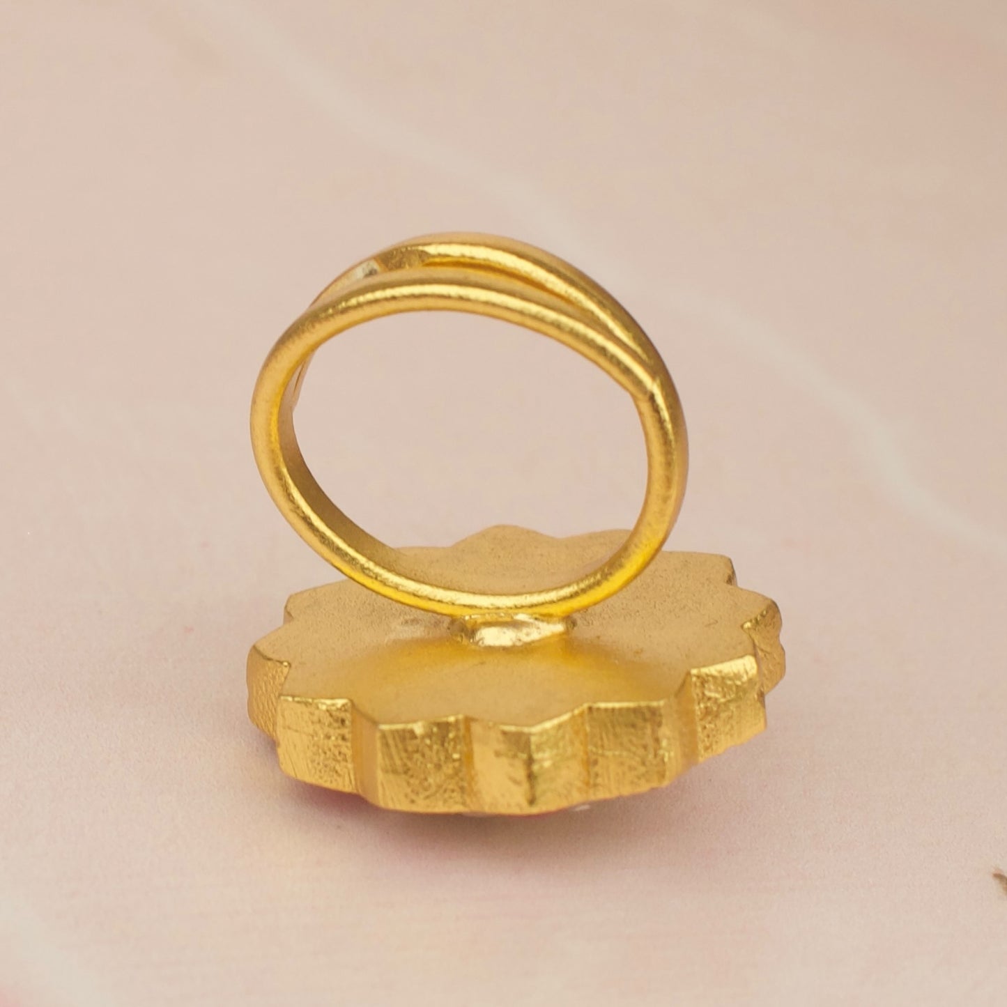 Gold Style Jadau Kundan Finger Ring