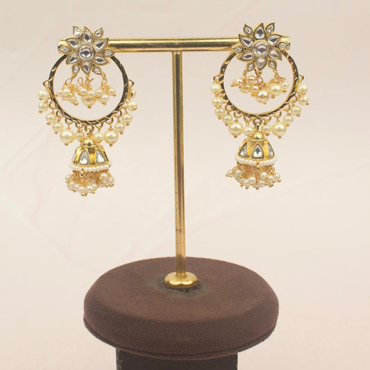 6karat Gold Style Chandbali Earrings