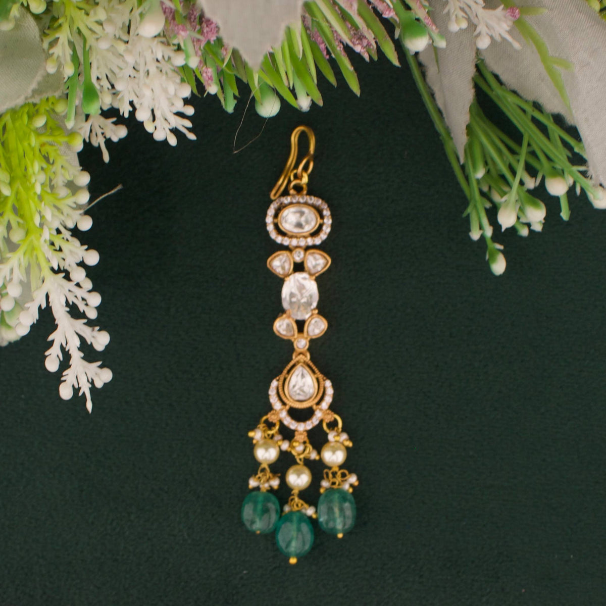 Radiant Bridal Victorian Choker With Earrings And Maang Tikka