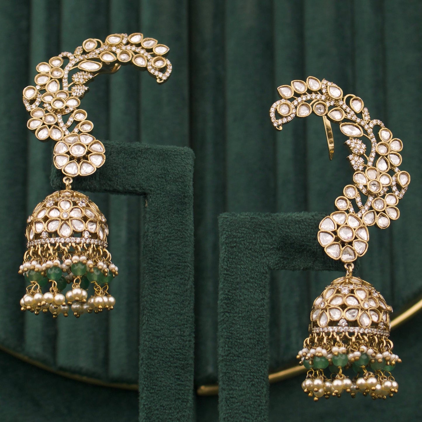 Royal Bridal Victorian Earcuff With Jhumka Hangings