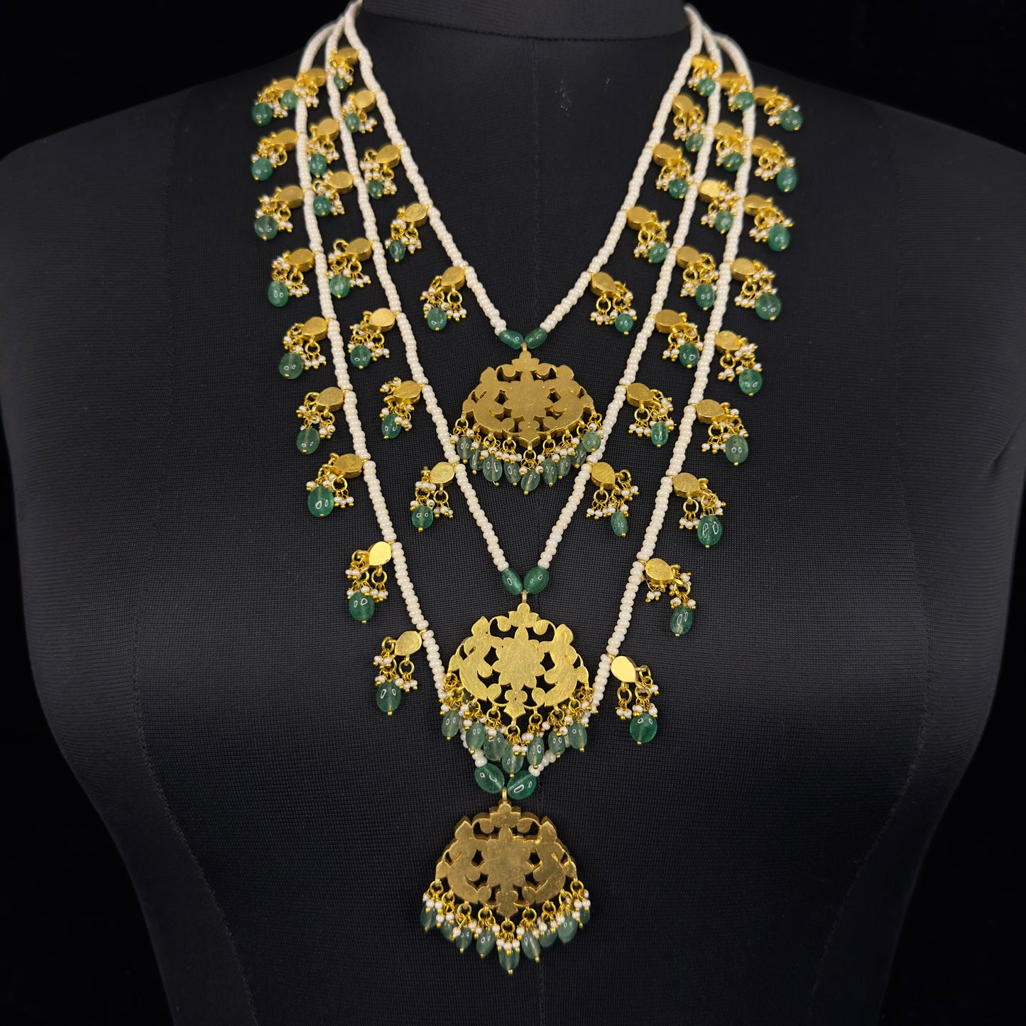 Jadau Kundan Multi-Layered Necklace - Exquisite Traditional Statement Piece