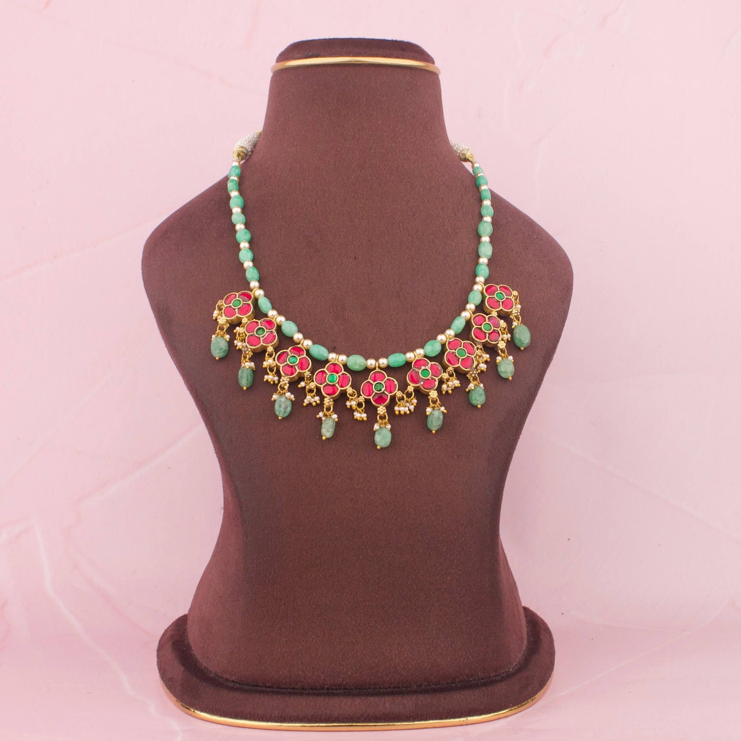 Reversible Jadau Kundan 2 In 1 Beads Necklace - Premium Indian Ethnic Jewelry | Dulhan Jewels