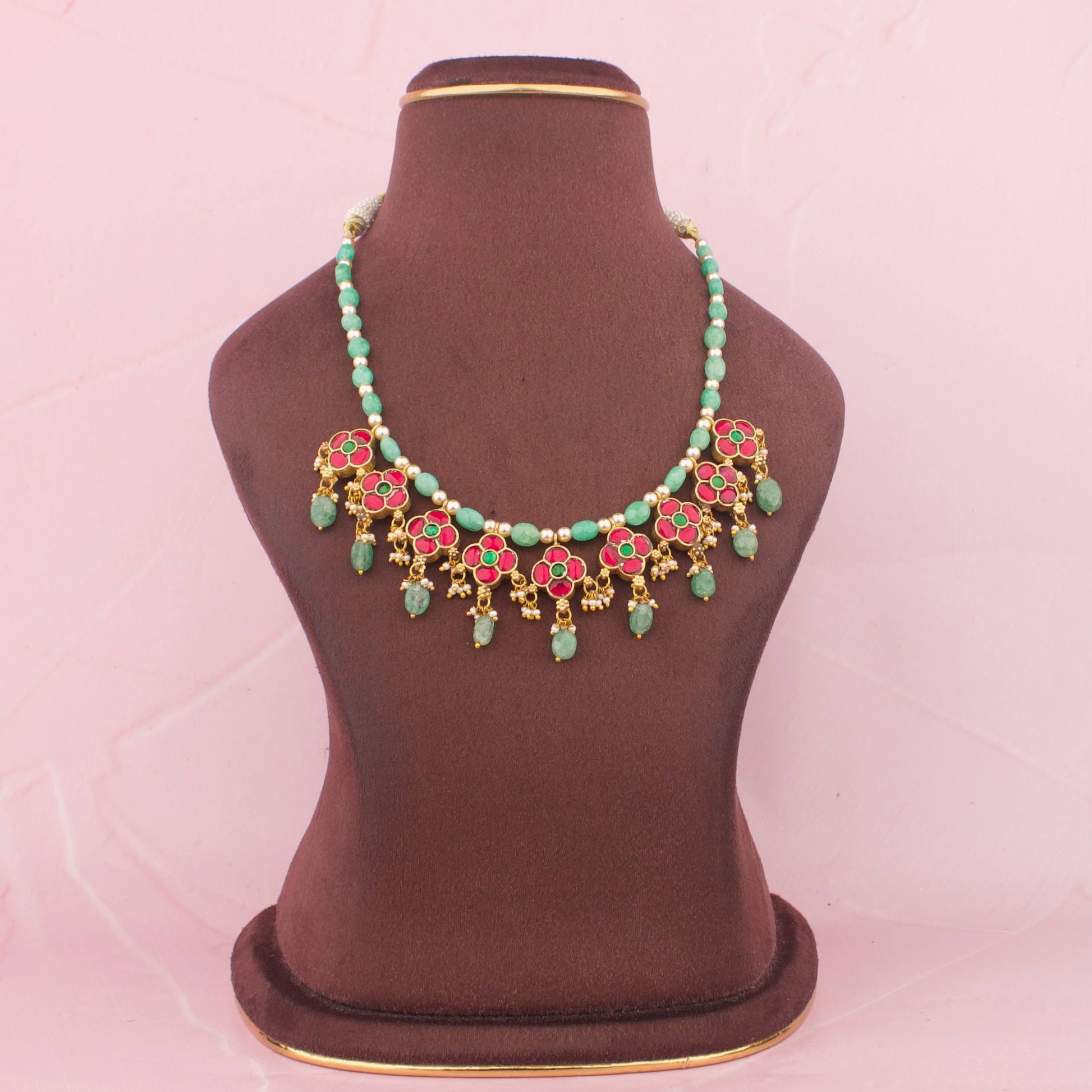 Reversible Jadau Kundan 2 In 1 Beads Necklace - Premium Indian Ethnic Jewelry | Dulhan Jewels