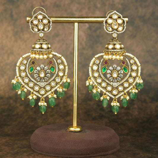 Classic Victorian Kundan Chandbali