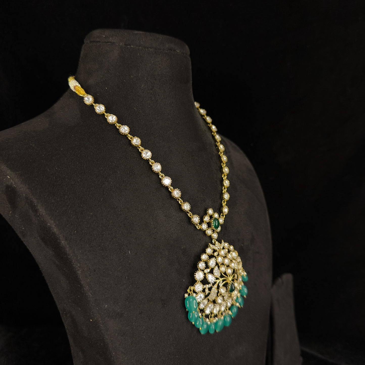 Victorian Zircon Necklace with Pendant & Earrings