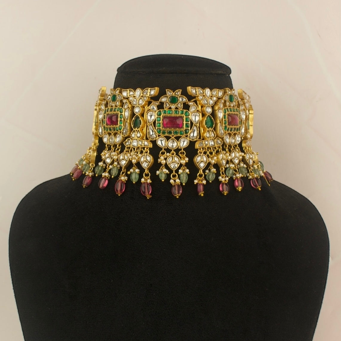 Bridal Jadau Kundan Full Neck Choker