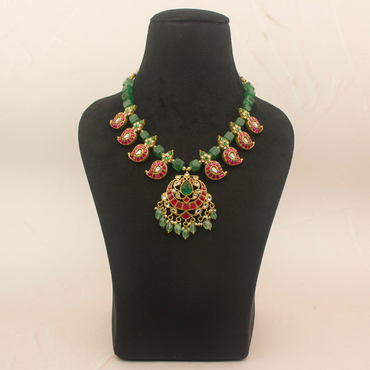 Jadau Kundan Beads Necklace