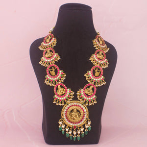 South Indian Temple Long Haram With Little Krishna Pendant