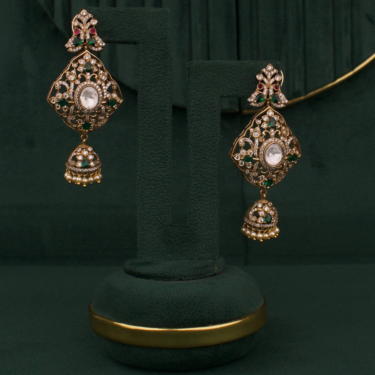 Bridal Victorian Polki Layer By Layer Haram Necklace Se