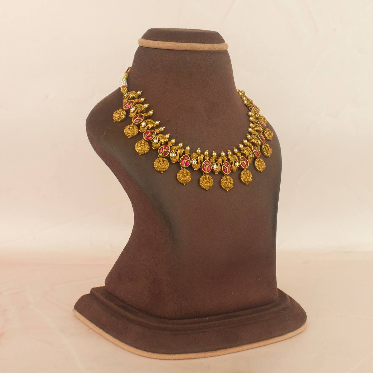 Fusion Nakshi Jadau Kundan Bottumala Necklace Set