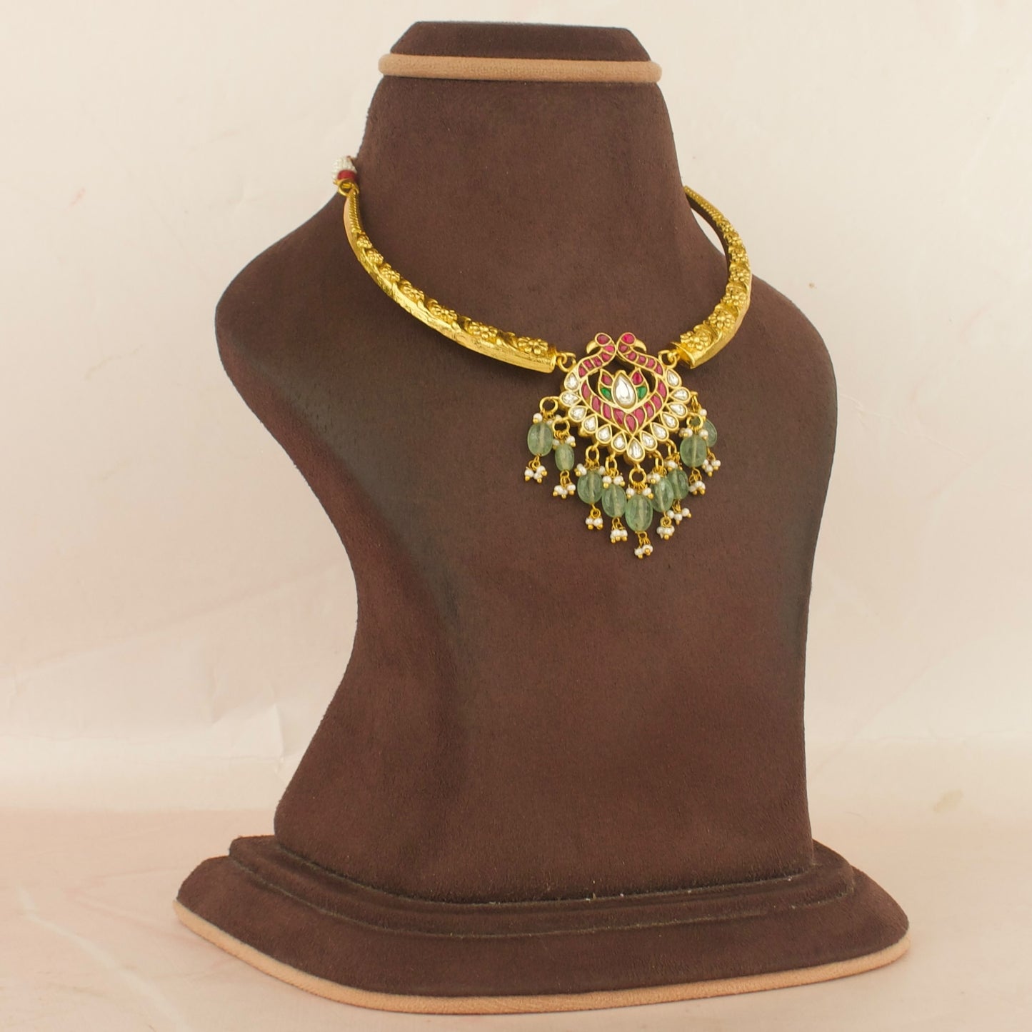 Sleek Lotus ChandBali Design Jadau Kundan Kanti