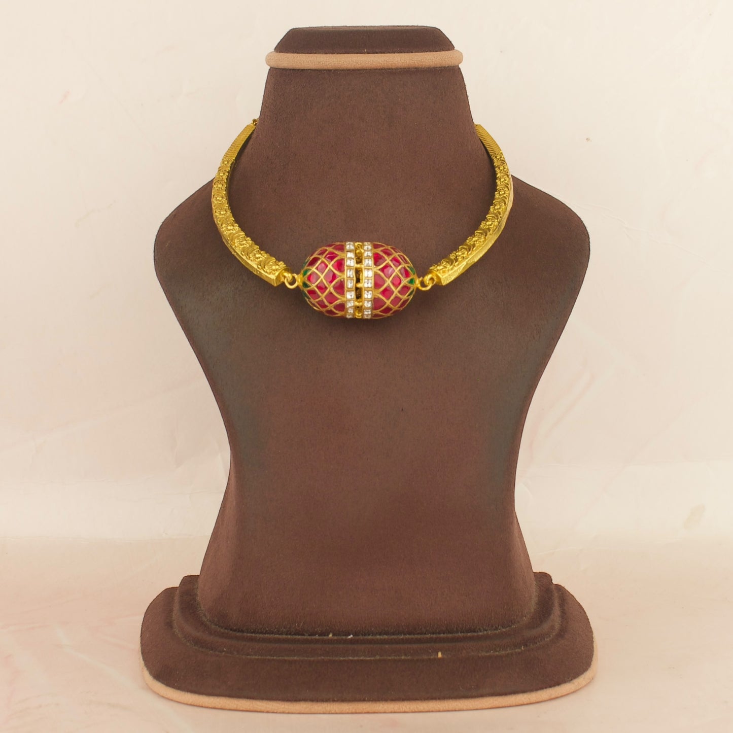 Grand Jadau Kundan Jhumka design whti Kanti