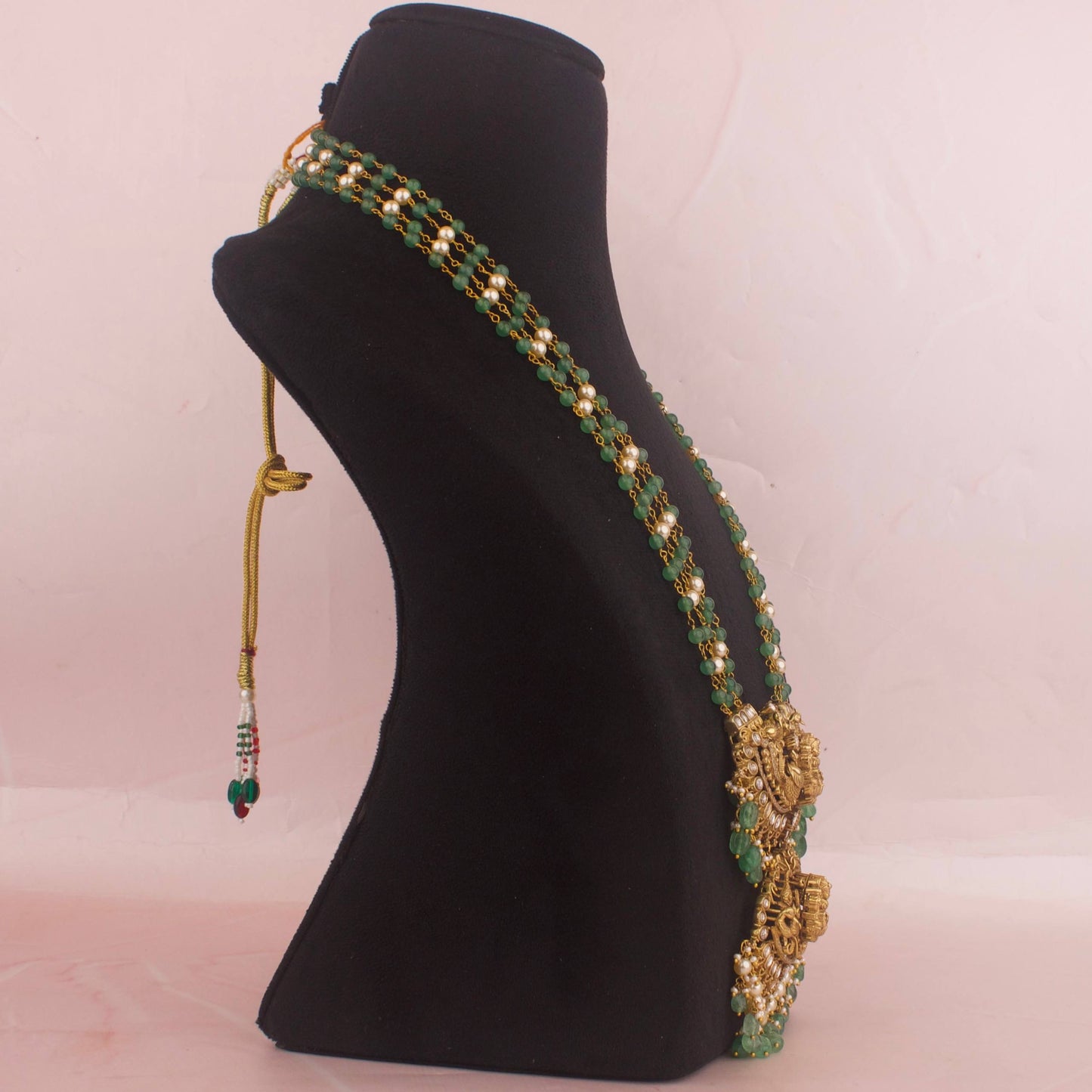 Royal Nakshi x Jadau Kundan Beads & Pearl Mala
