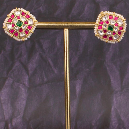 Stylish Jadau Kundan Studs Earrings
