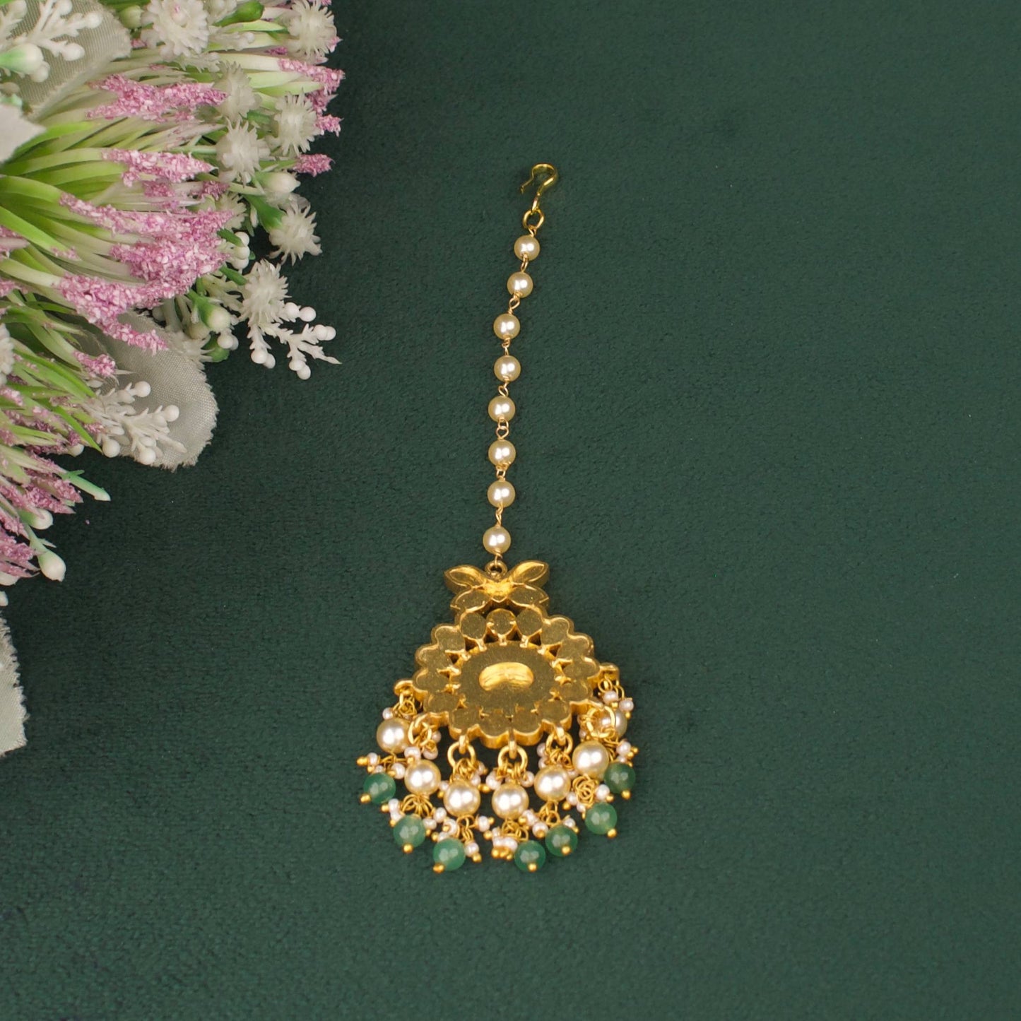 Bridal Jadau Kundan Choker Necklace Set With Maangtikka And Earrings