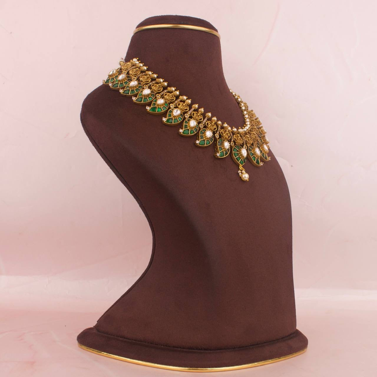 Traditional Jadau Kundan x Nakshi Laxmi Devi Necklace Set