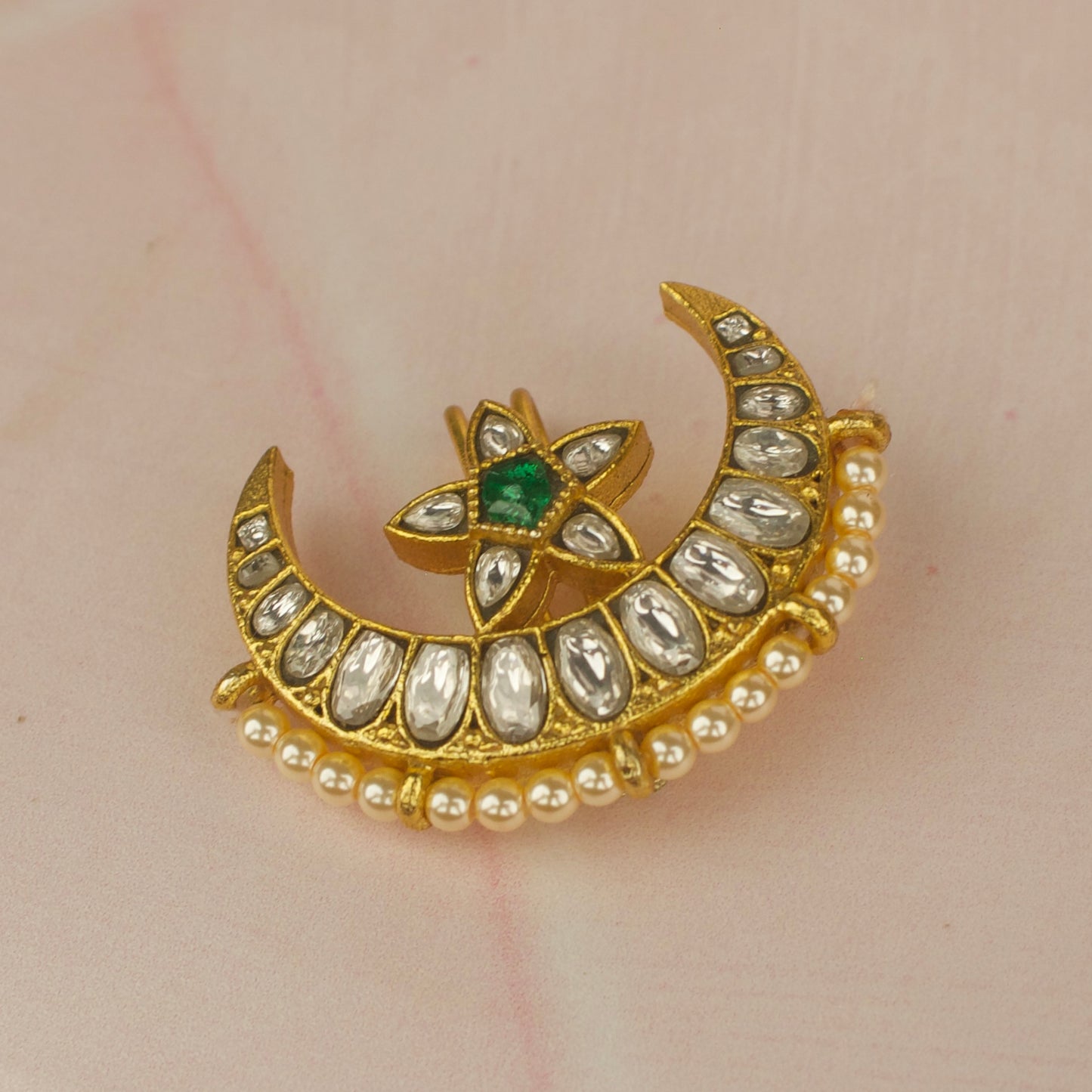 Jadau Kundan Sun & Moon Hairpin + Locket