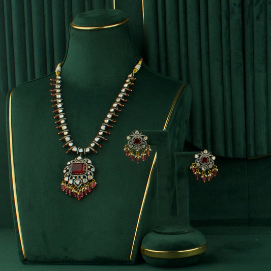 Victorian Polki Delight Necklace Set