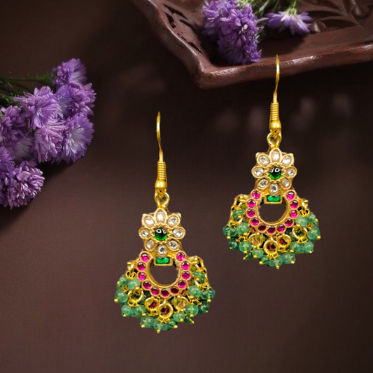 Royal Enchantment Kundan Chandbali Earrings