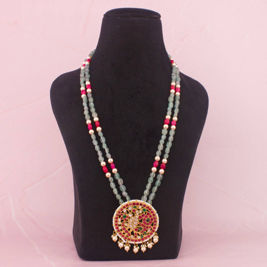 Unique Jadau Kundan Beads & Pearl Mala
