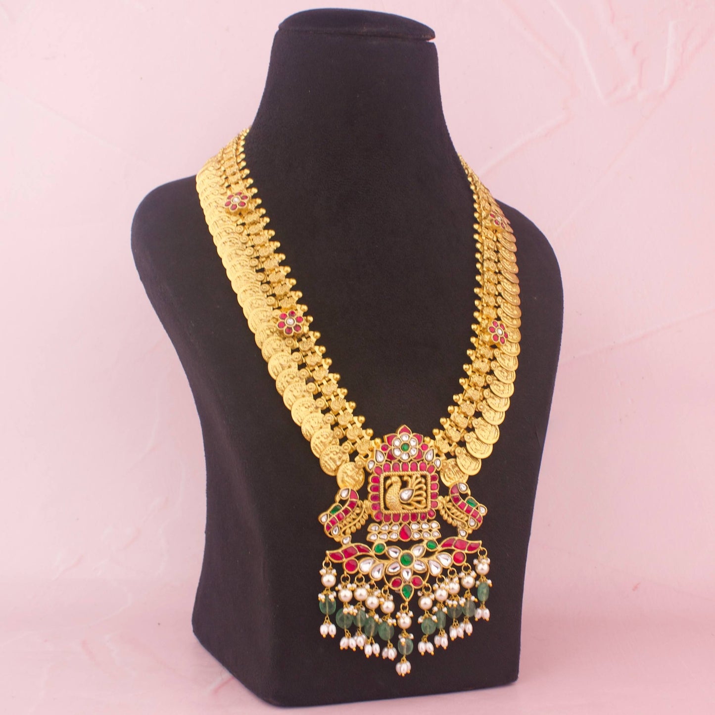 Designer Jadau Kundan Kasulu Haram With Pendant
