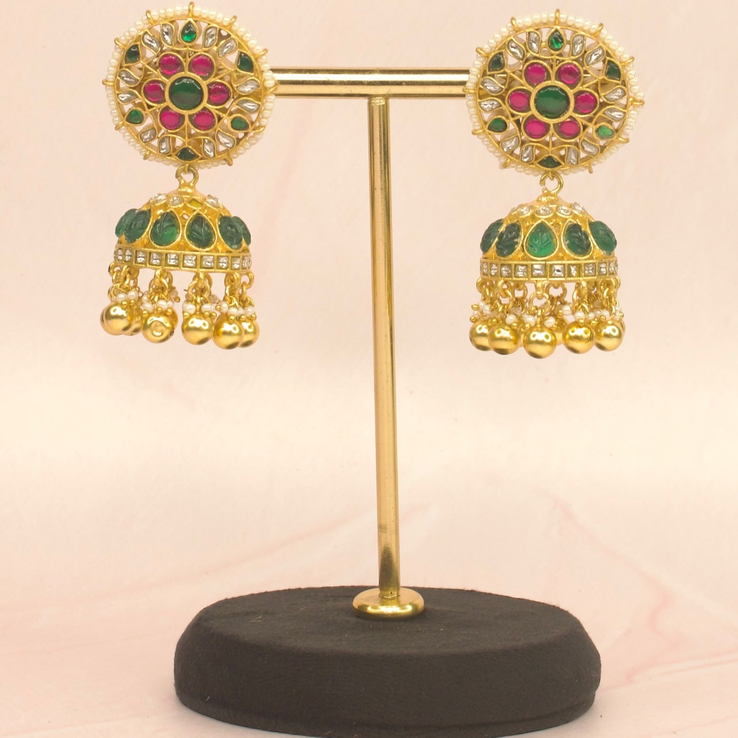 Bridal Jadau Kundan Jhumka Earrings (DJJ360)