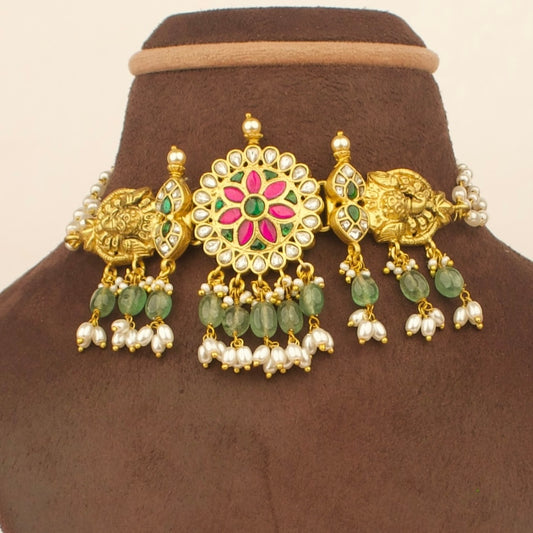 Floral Design Jadau Kundan Nakshi Choker