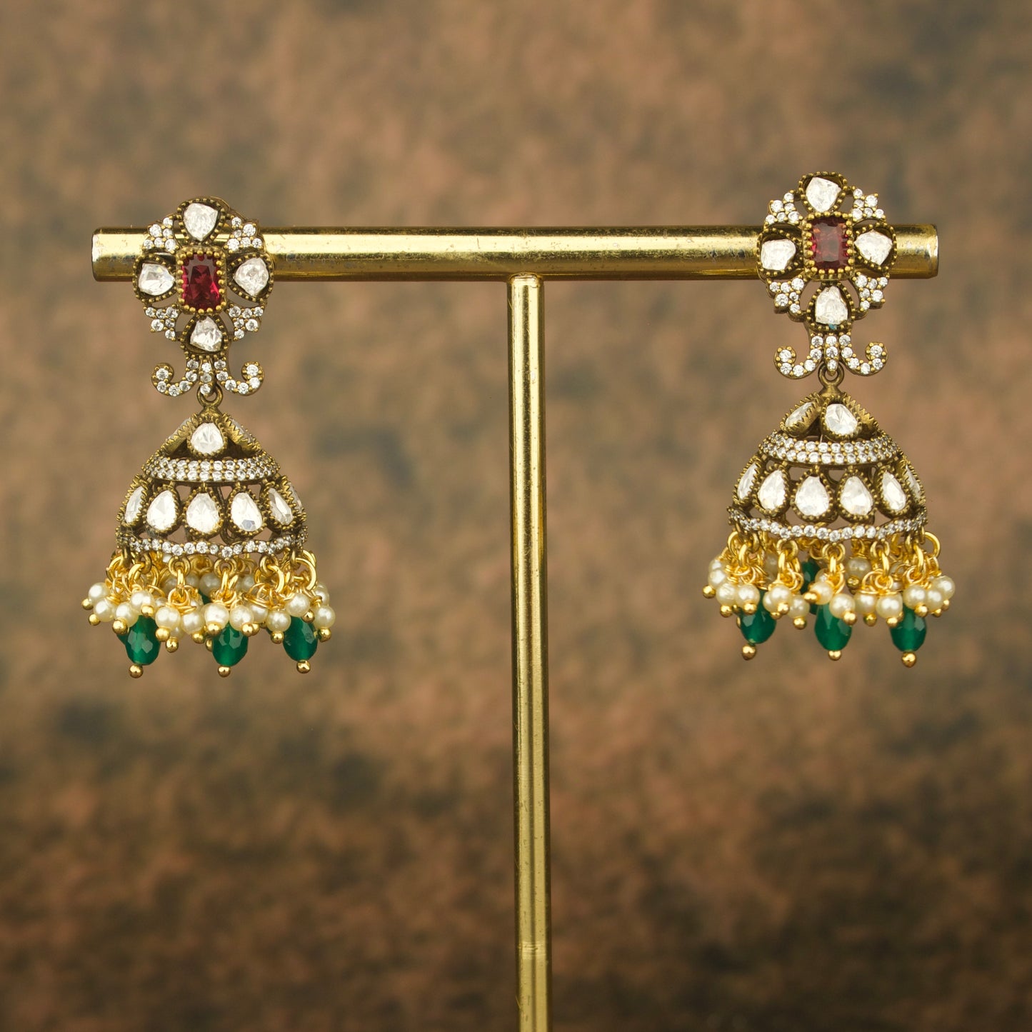 Majestic Heritage: Victorian Jhumka Earrings