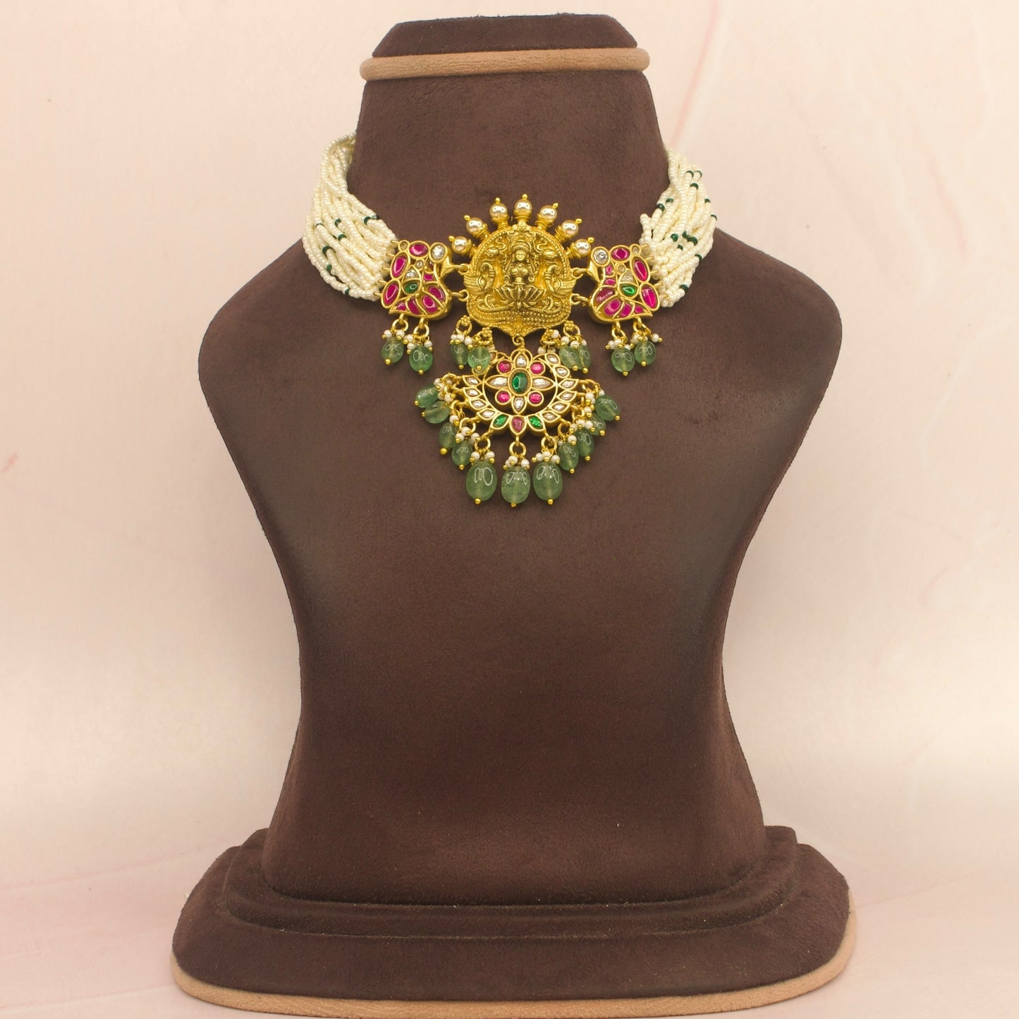 Laxmi Jadau Kundan Pearl Choker